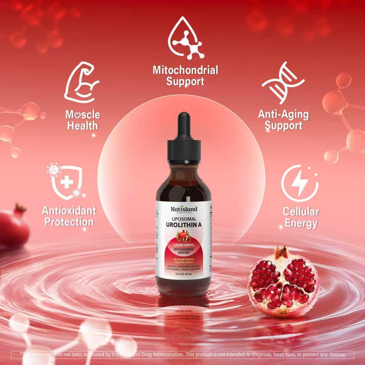 NATISLAND vitamin E and CoQ10 antioxidants support cellular health