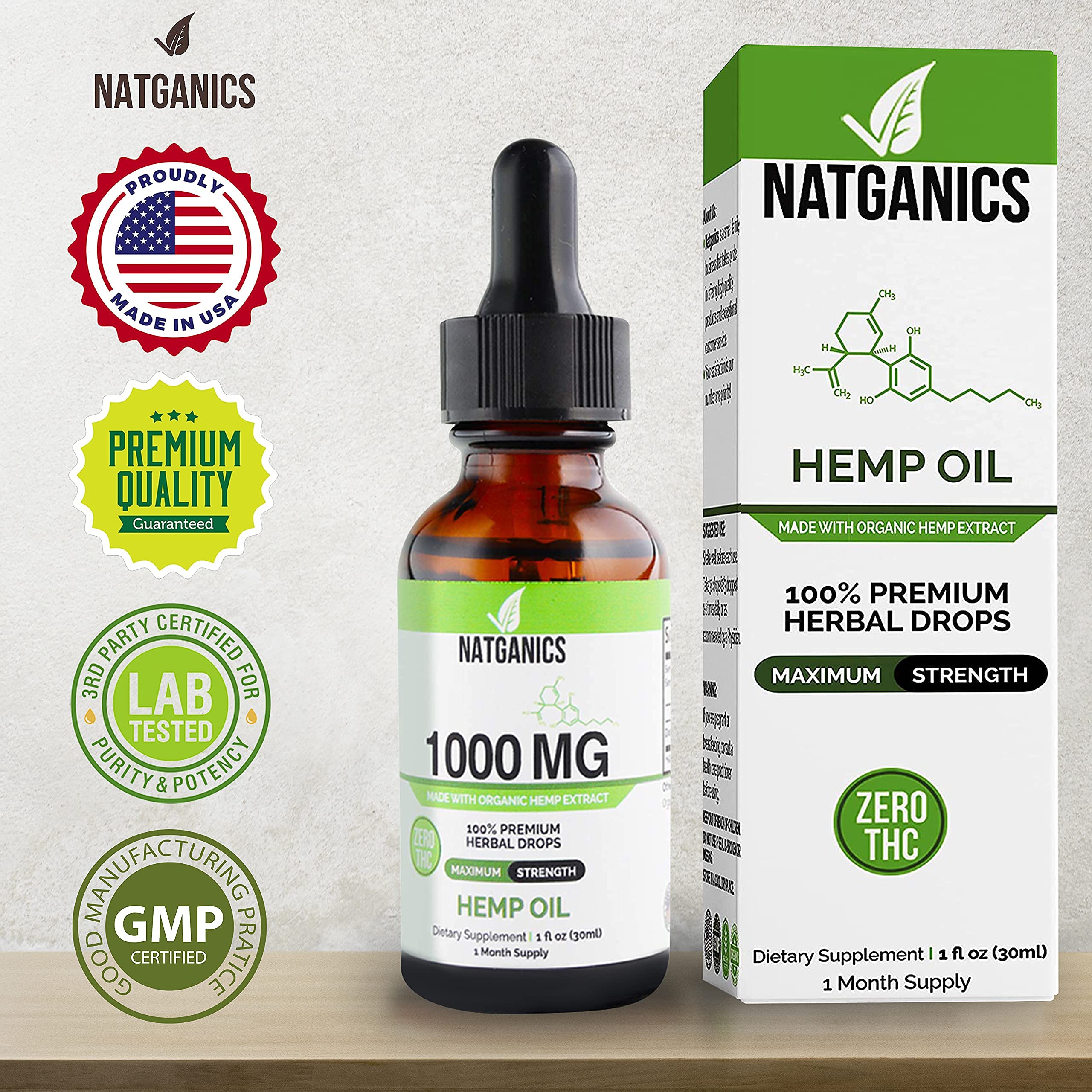 Natganics 30-day supply pack, convenient for trial.