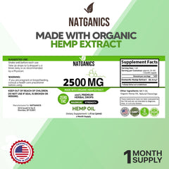 Natganics hemp oil drops being dispensed for quick daily use.