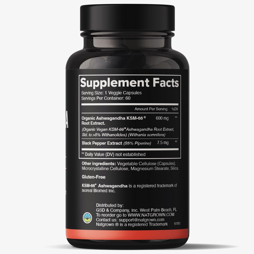 Natgrown Ashwagandha KSM-66 capsules ready for daily stress resilience