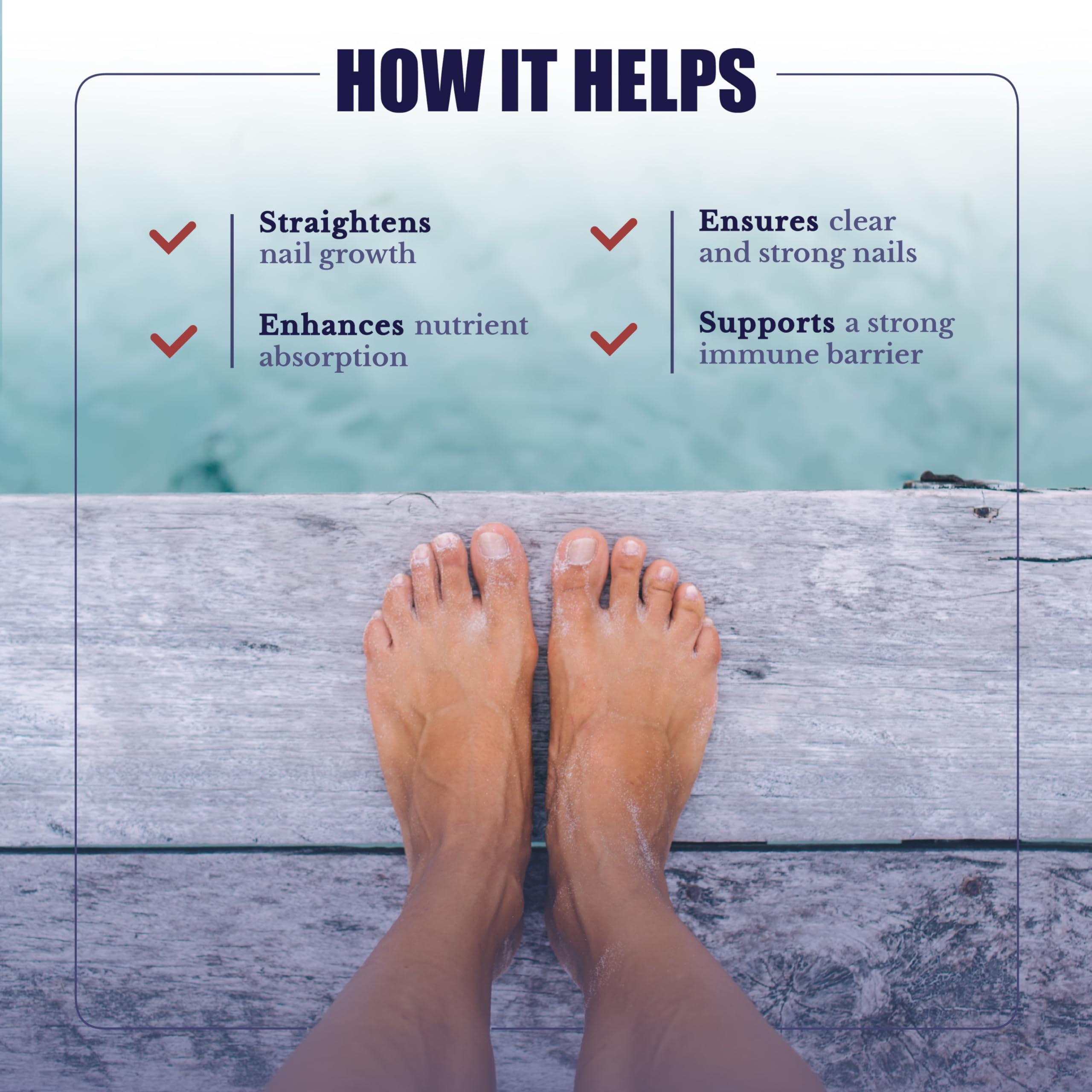 Nation Health MD Bare Feet capsules ready-to-take for nail support