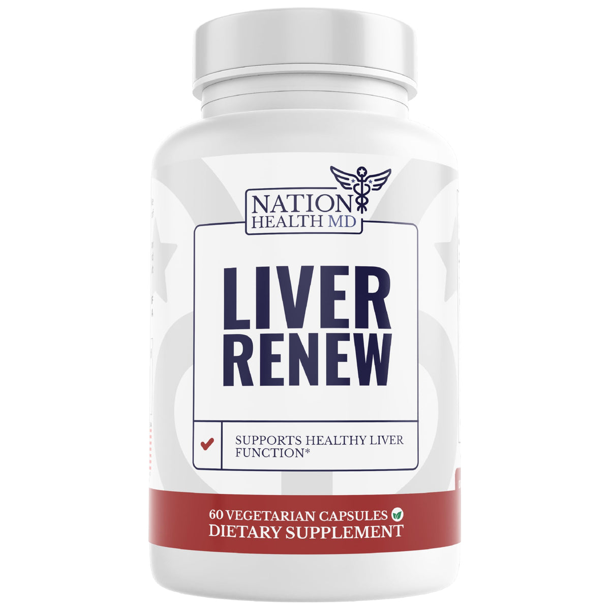 Nation Health MD Liver Renew bottle for daily liver support and easy supplementation.