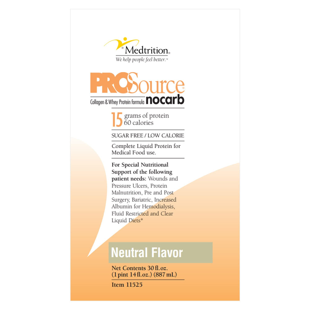 National Nutrition ProSource NoCarb Liquid Protein, Neutral Flavor, 30 ...