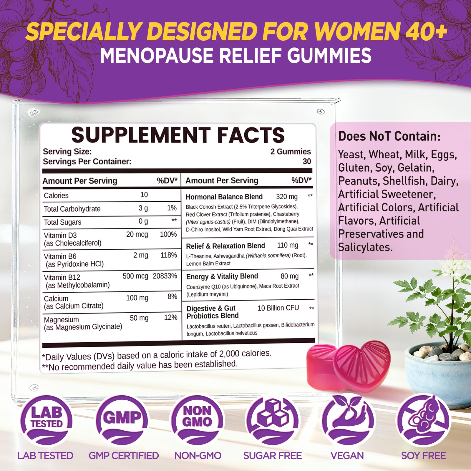 NATISLAND grape-flavored gummies for a tasty, sugar-free option