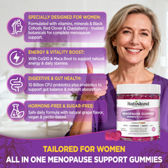 NATISLAND menopause gummies for night sweats offer soothing comfort