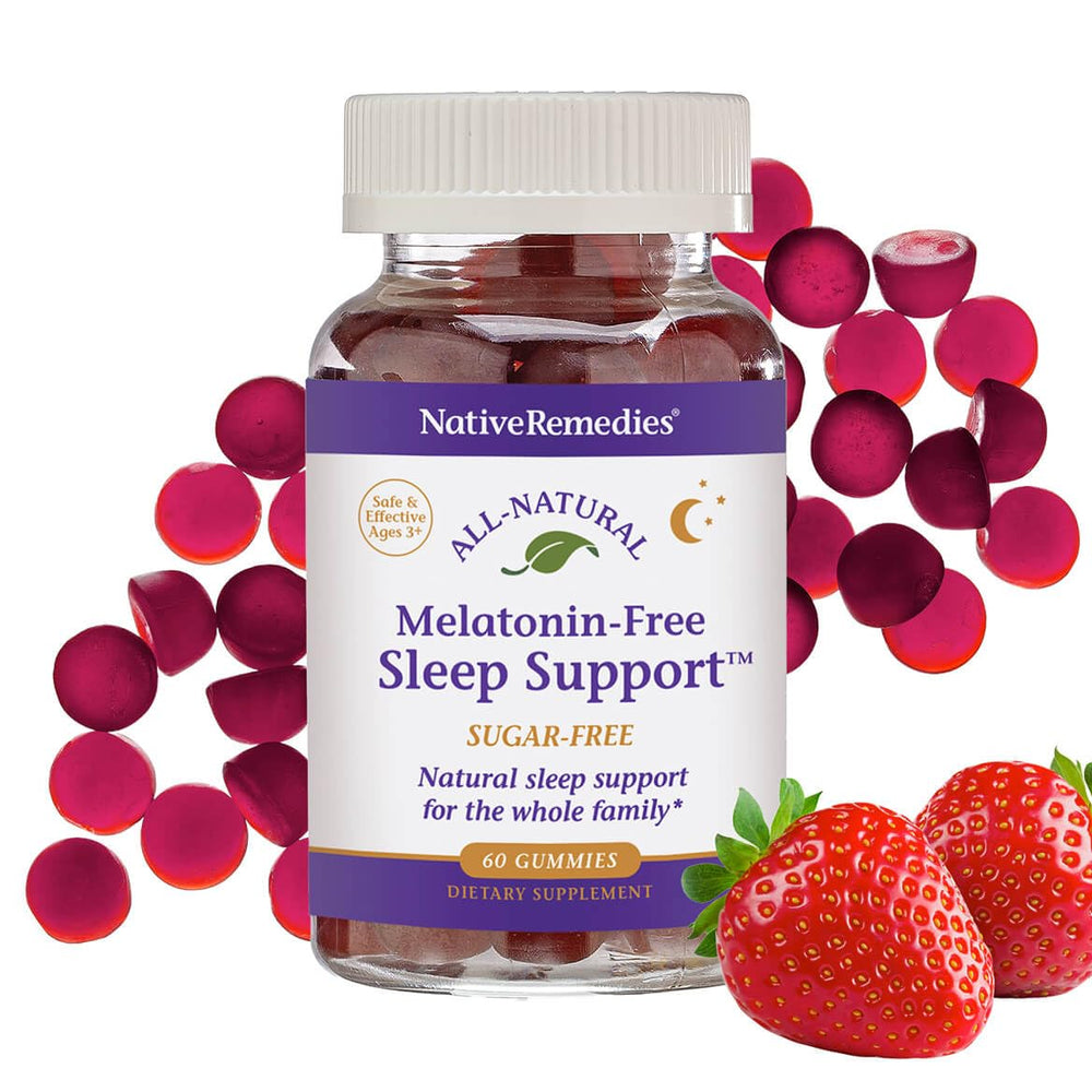 Native Remedies Melatonin-Free Sleep Gummies pack for gentle nightly support.