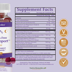 Native Remedies Melatonin-Free Sleep Gummies poured to reveal sugar-free gummies.