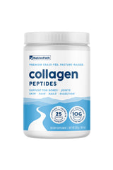 NativePath Collagen Peptides tub front shows premium, highly digestible formula for daily beauty support.