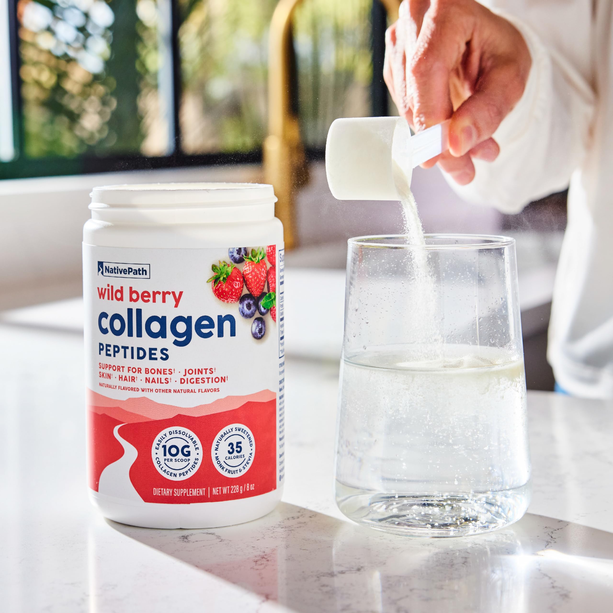 NativePath Collagen Peptides Wild Berry ingredients list for transparency