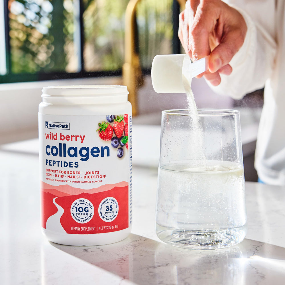 NativePath Collagen Peptides Wild Berry ingredients list for transparency