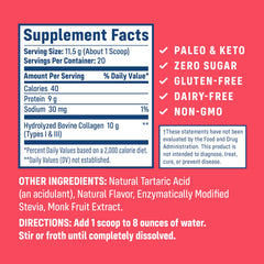 NativePath Collagen Peptides Wild Berry powder close-up showing texture