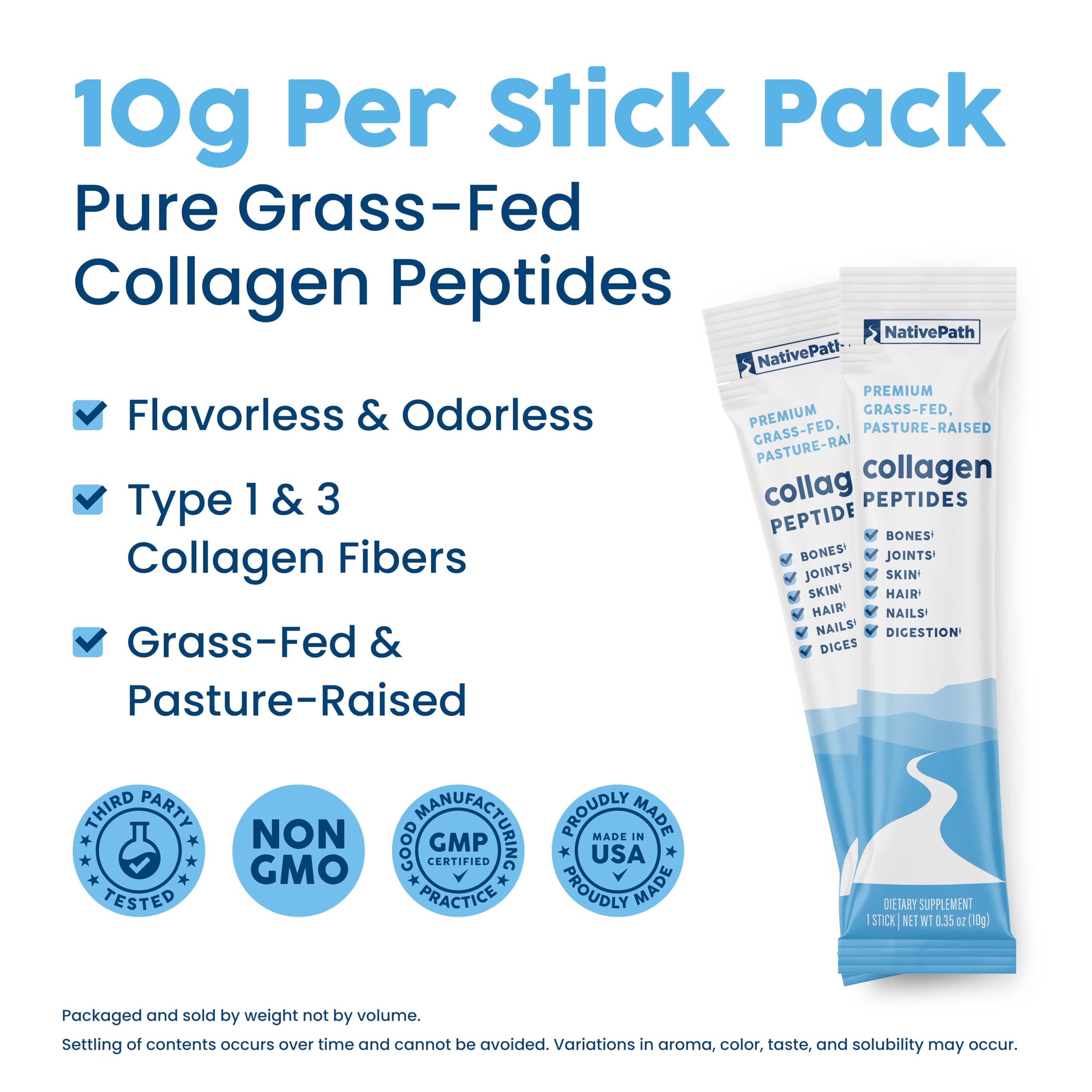 NativePath collagen powder blended into smoothie for flavorless fortification.
