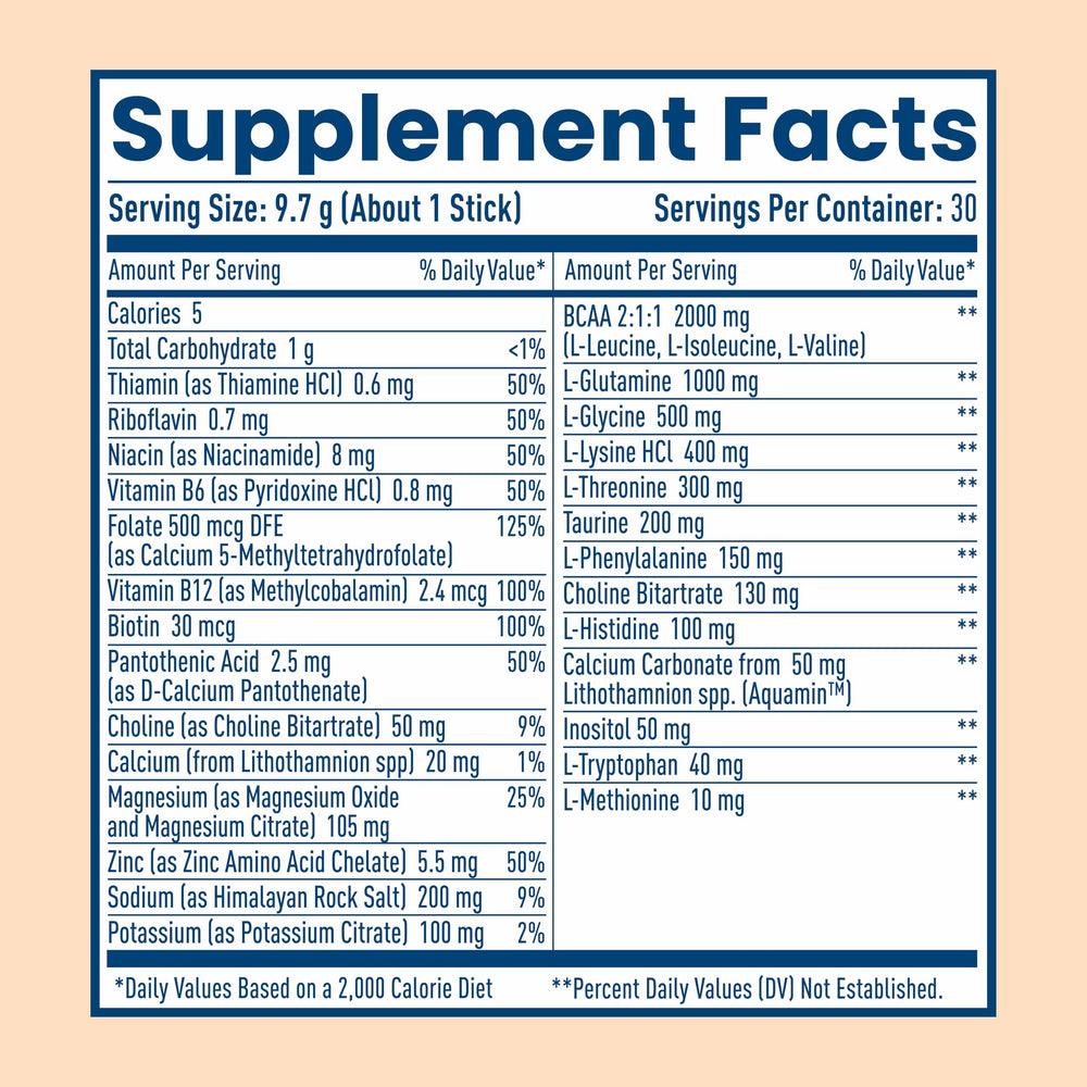 NativePath Hydrate ingredients layout highlighting vitamins and minerals