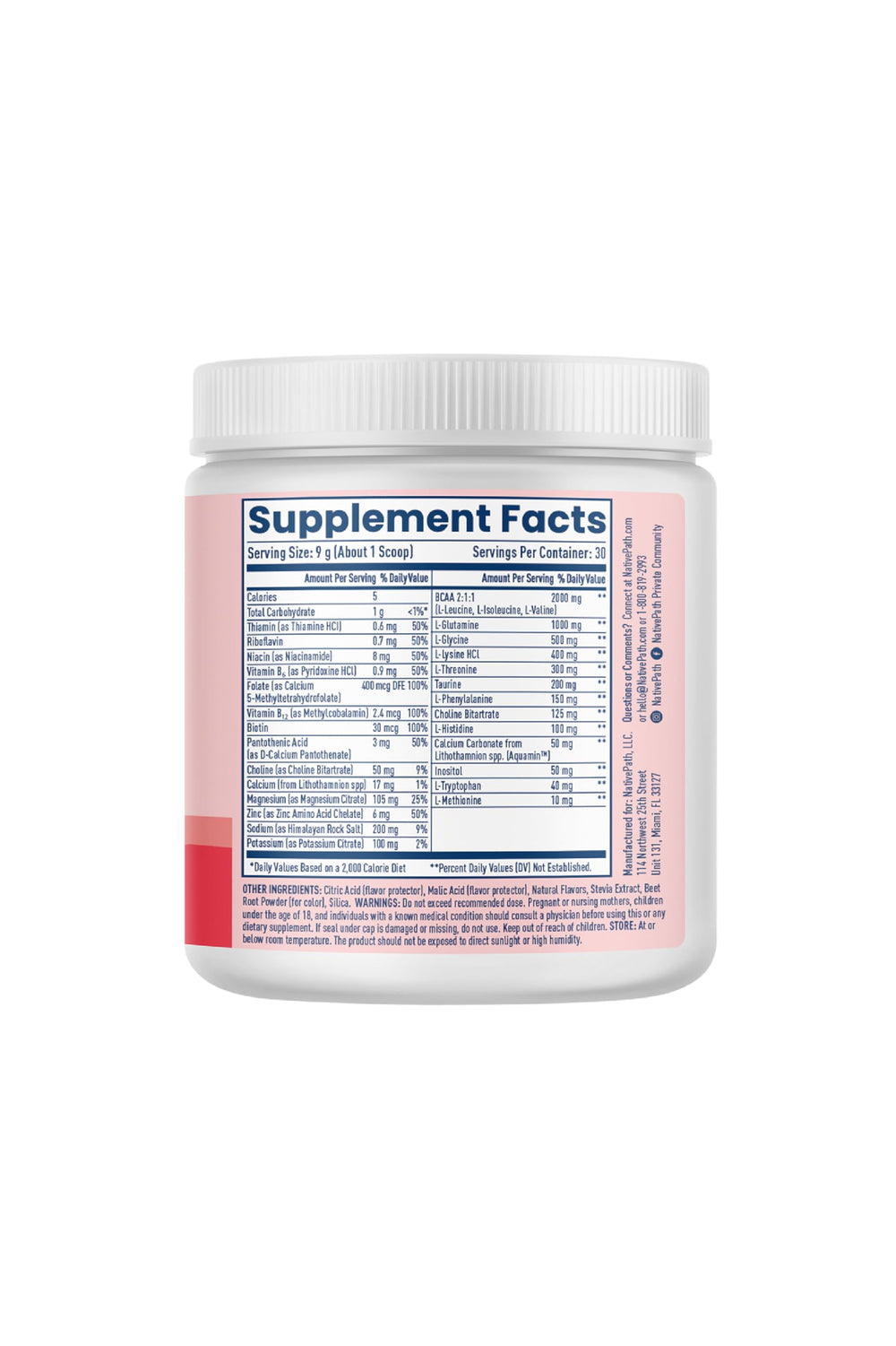 NativePath Native Hydrate powder dissolving in water for a berry-flavored sip