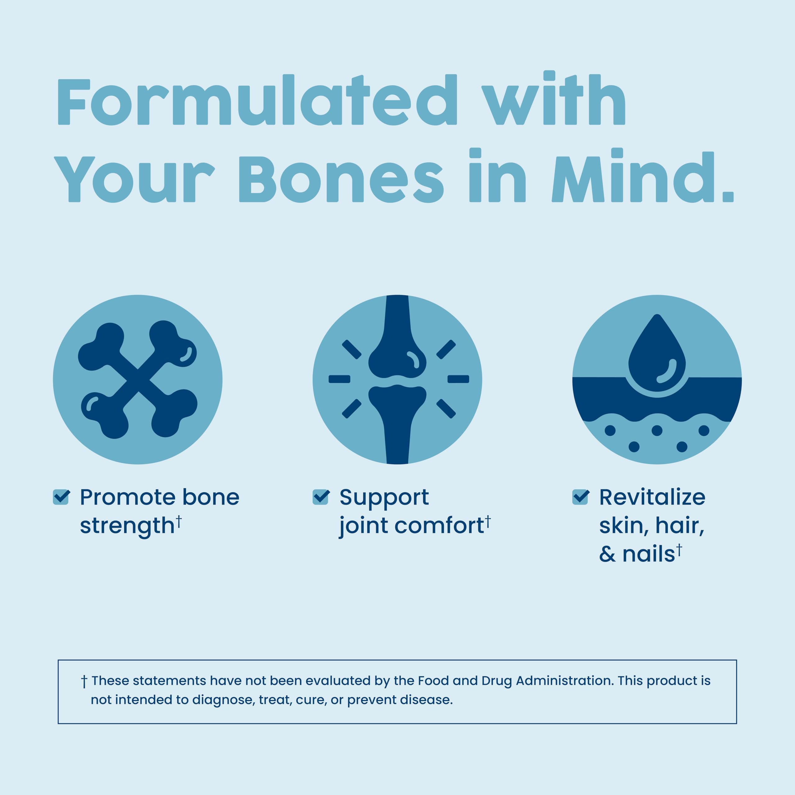 NativePath Bone Health two-ingredient formula label emphasizes purity and easy daily use.