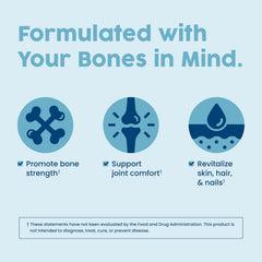 NativePath Bone Health two-ingredient formula label emphasizes purity and easy daily use.