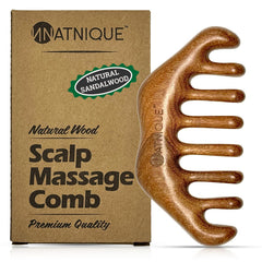 Natnique wide-tooth comb for gentle detangling and smooth styling.