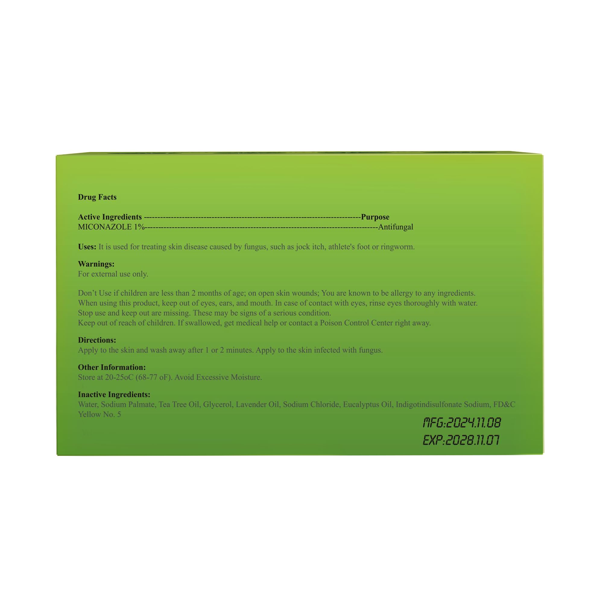 Natouch lavender and eucalyptus scent enhances a calming cleansing routine.