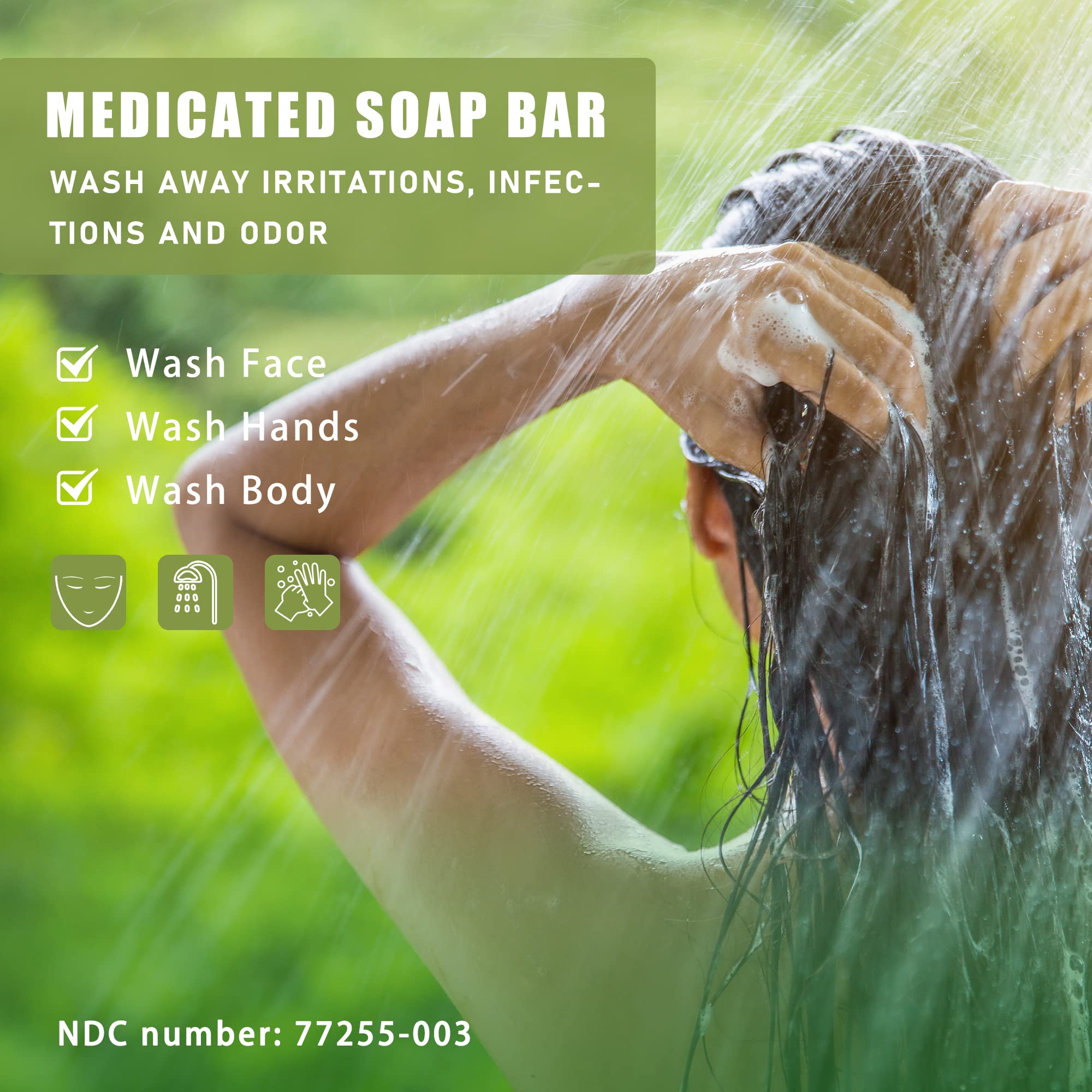 Natouch antifungal soap bar for athletes, ready in gym bag for active skin care.