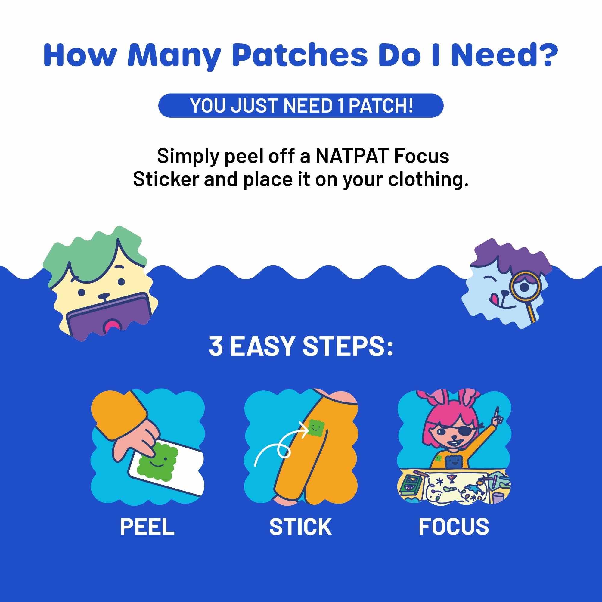 NATPAT Focus Patch being applied to a shirt sleeve.