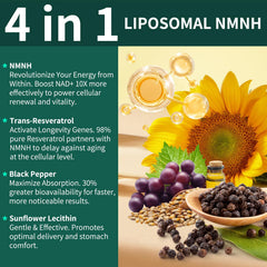 Natprime NMNH bottle pouring capsules for simple daily routine.