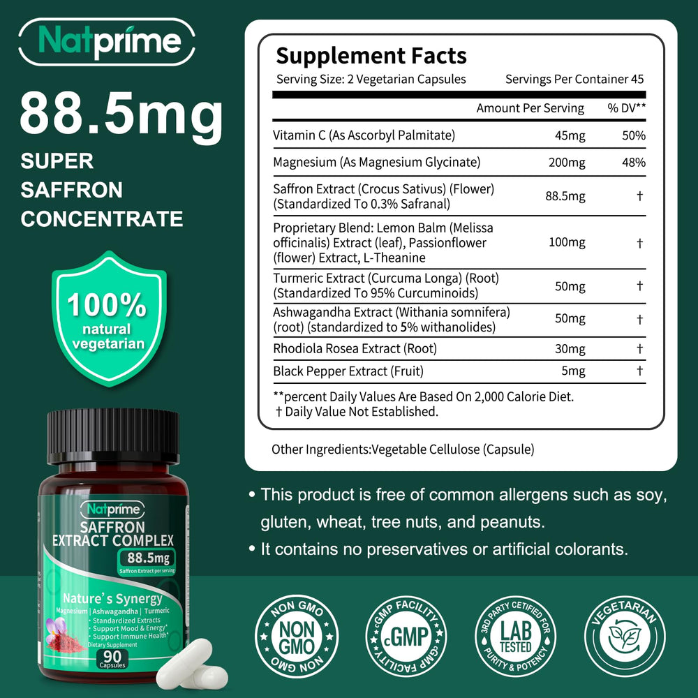 Natprime saffron capsules support eye health and immune wellness during daily tasks
