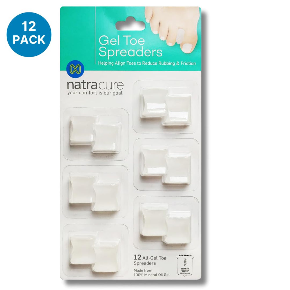 Toe spacers designed to ease overlapping toes and bunions