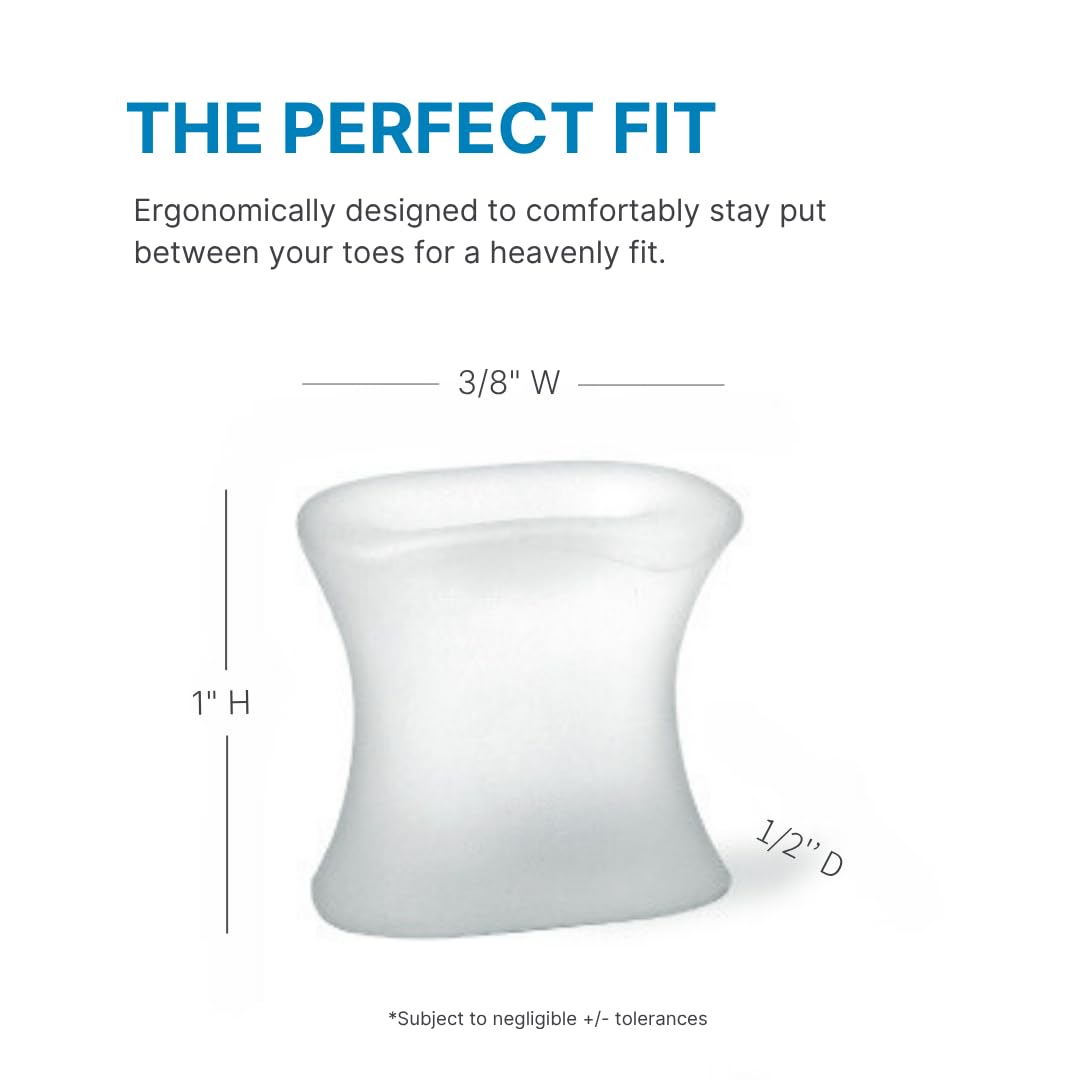 Latex-free gel toe spacers suitable for sensitive skin