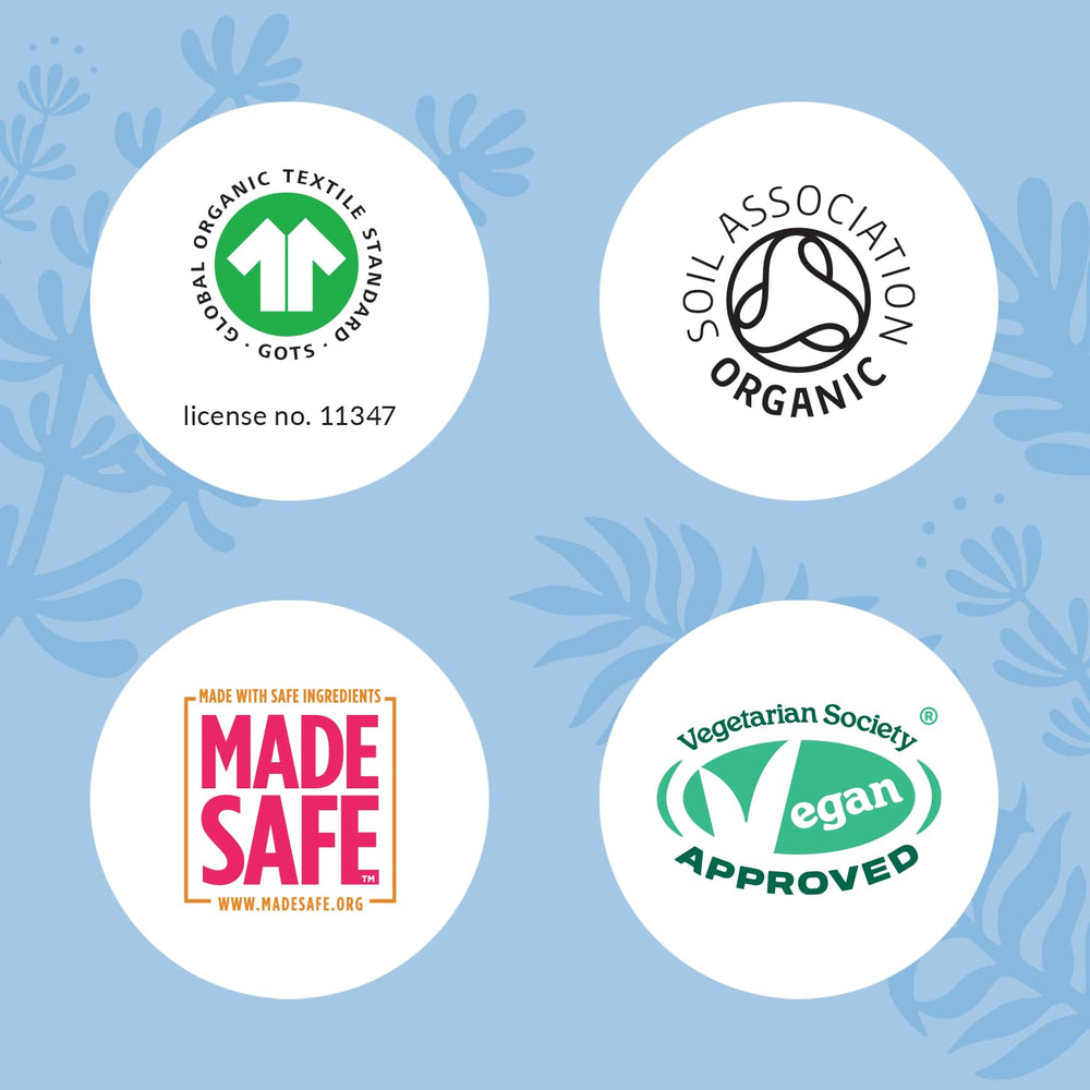 NATRACARE chlorine-free labeling on package emphasizing safe care.