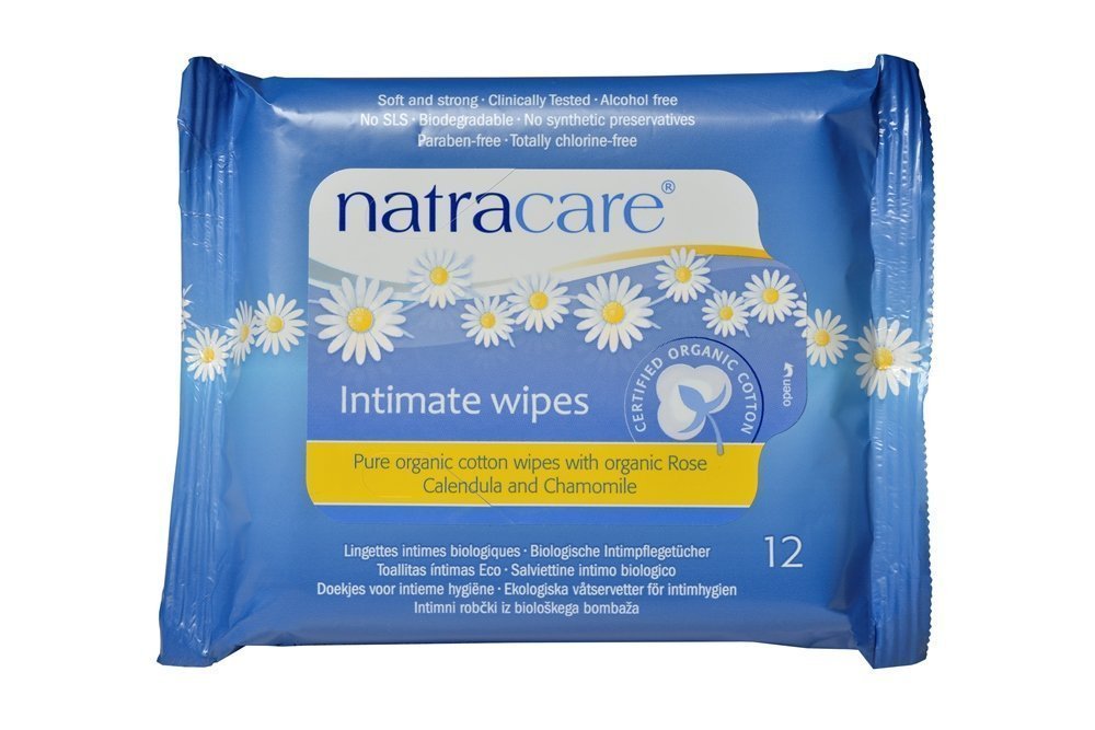 NATRACARE intimate cotton wipes for gentle cleansing on the go
