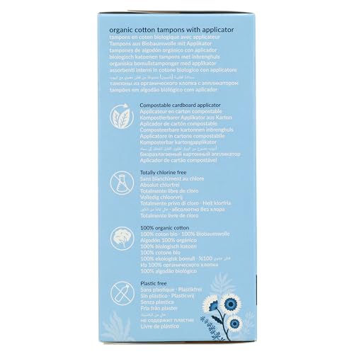NATRACARE organic cotton tampon core close-up highlighting chemical-free comfort.