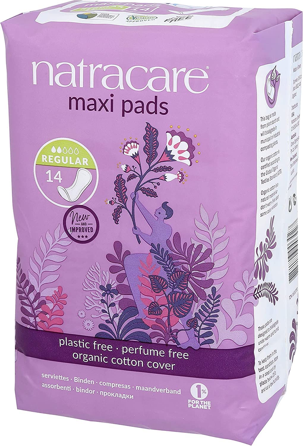 Natracare Maxi Regular pad edge close-up for comfortable fit.