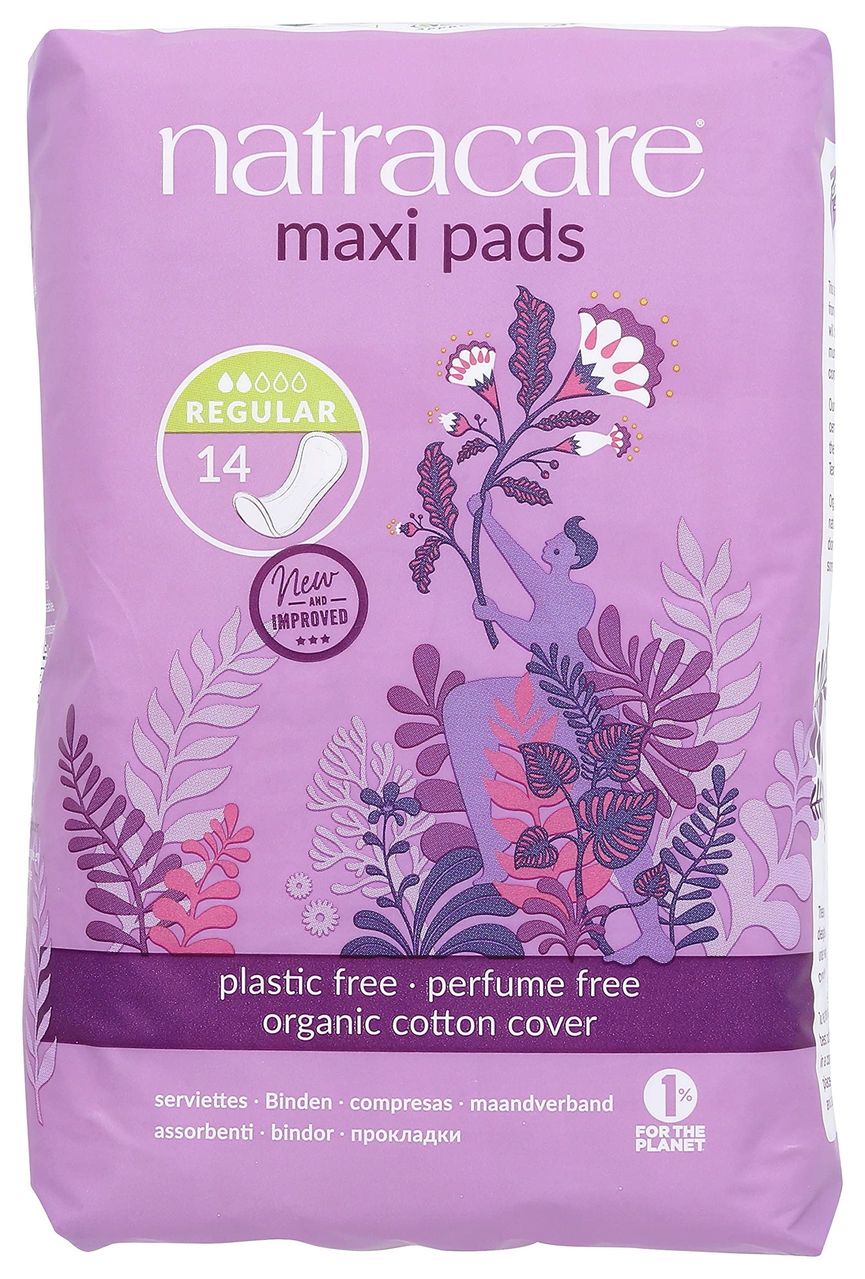 Regular maxi pad without wings from Natracare for comfortable coverage.