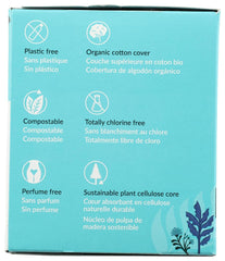 Natracare Ultra Pads with Wings have an absorbent cellulose core for dryness.