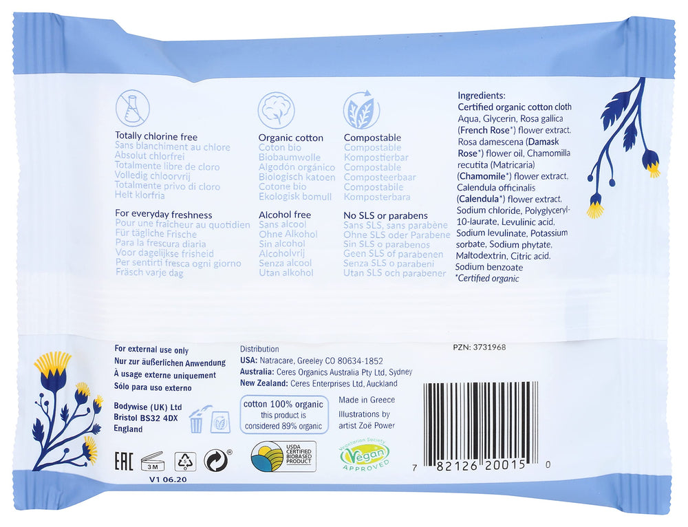 Natracare PH-balanced and alcohol-free formula for comfort.