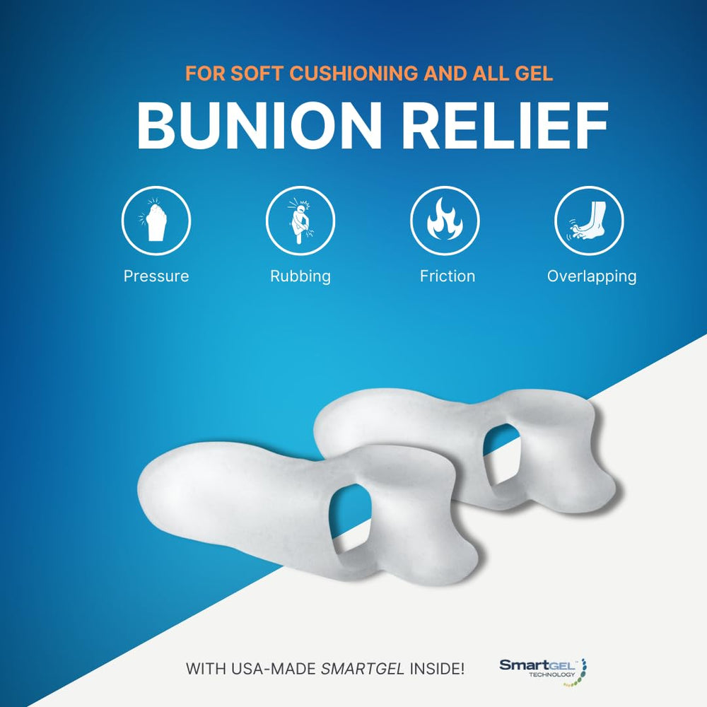 NatraCure toe spreaders separate toes to reduce rubbing and discomfort.