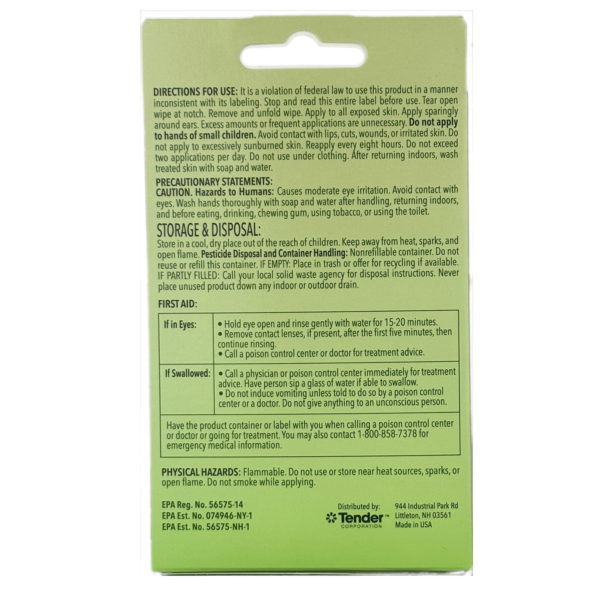 Natrapel formula safe on fabrics and outdoor gear