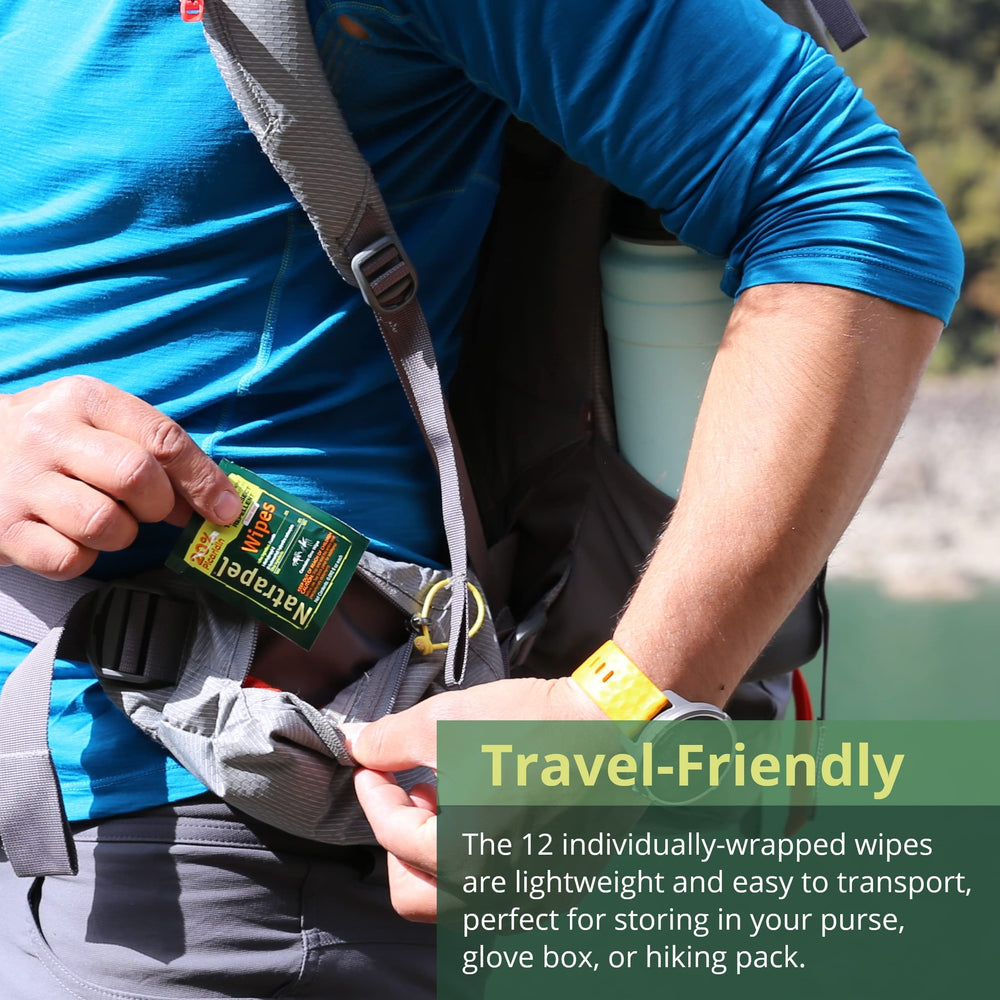 Natrapel wipes suitable for kids during family outdoor use