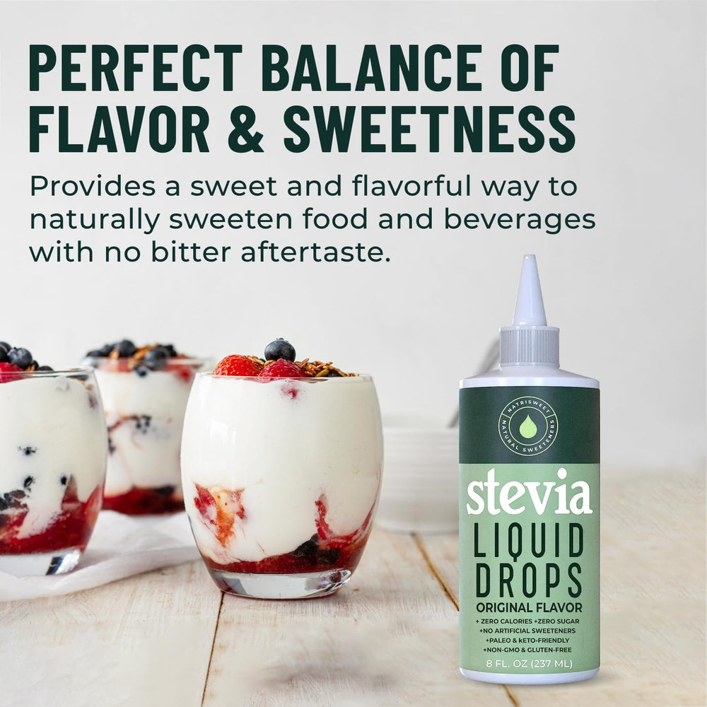 NatriSweet Stevia Drops added to coffee or tea for sugar-free flavor.