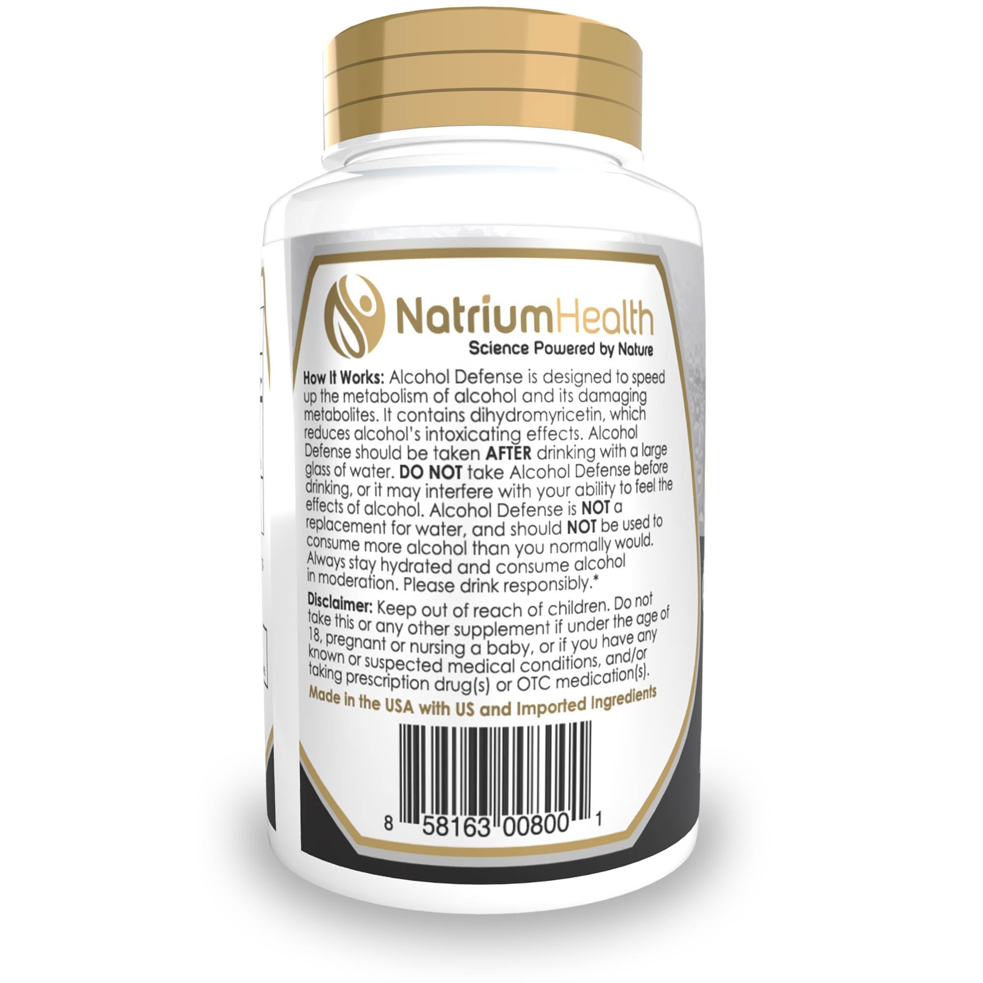 Natrium Health Ginger extract close-up highlights flavor and potential after-drink digestive comfort.