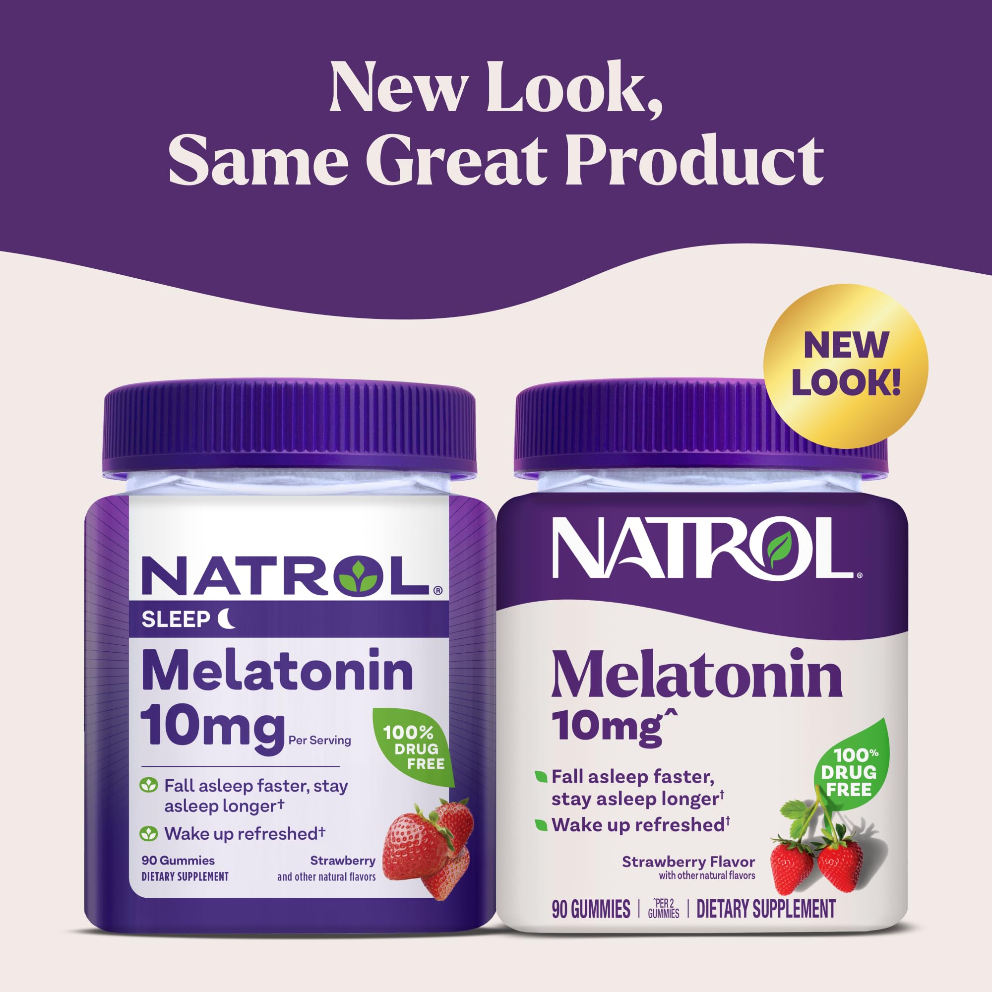 Close-up of Natrol 10 mg gummies showing soft texture.