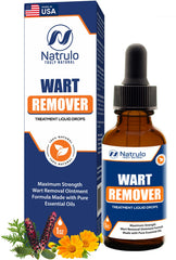 Natrulo Wart Remover bottle pour enables precise, mess-free application.