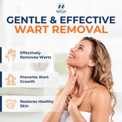 Natrulo Wart Remover applied to the face with gentle, soothing action.