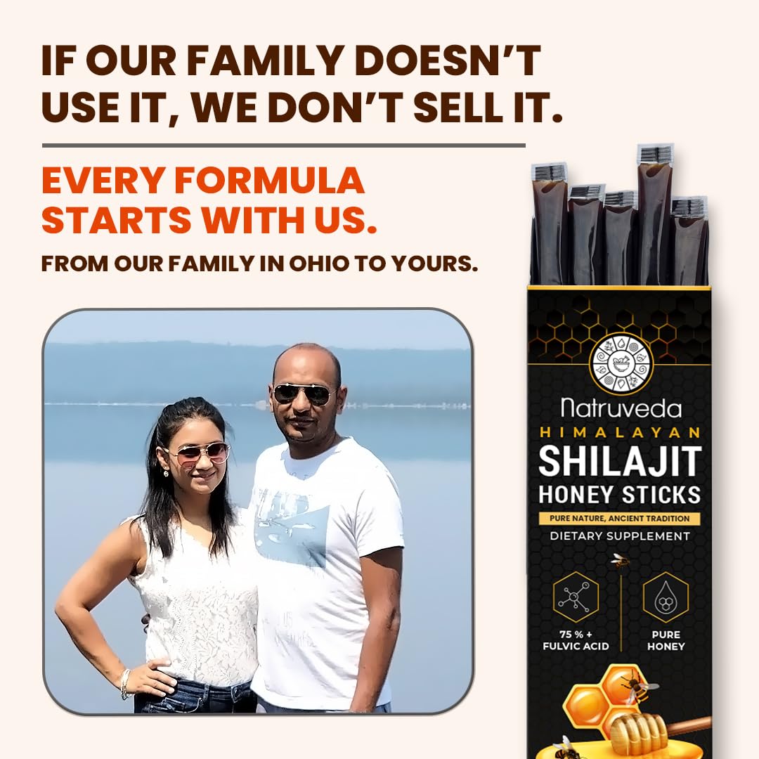 Sabor terroso con azafrán Natruveda Shilajit.