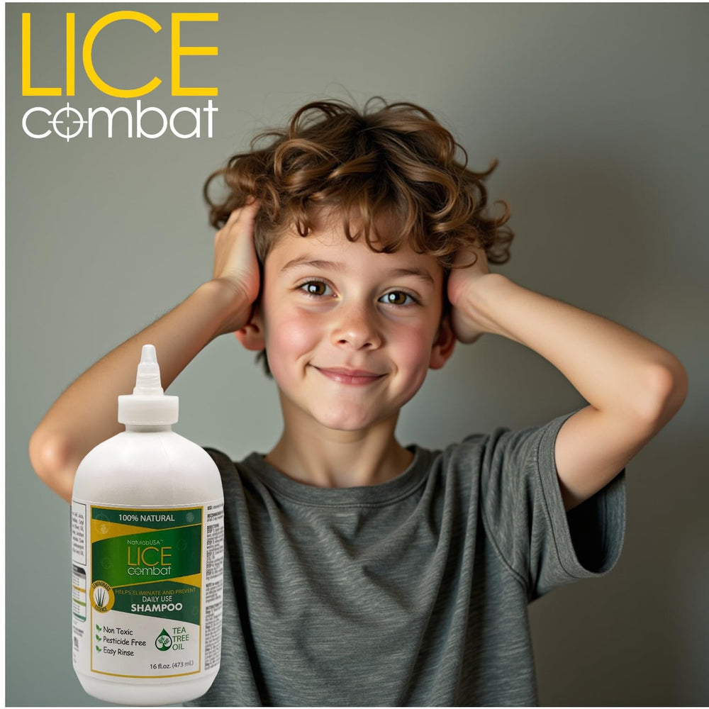 NatulabUSA Lice Treatment Kit box highlights complete family solution