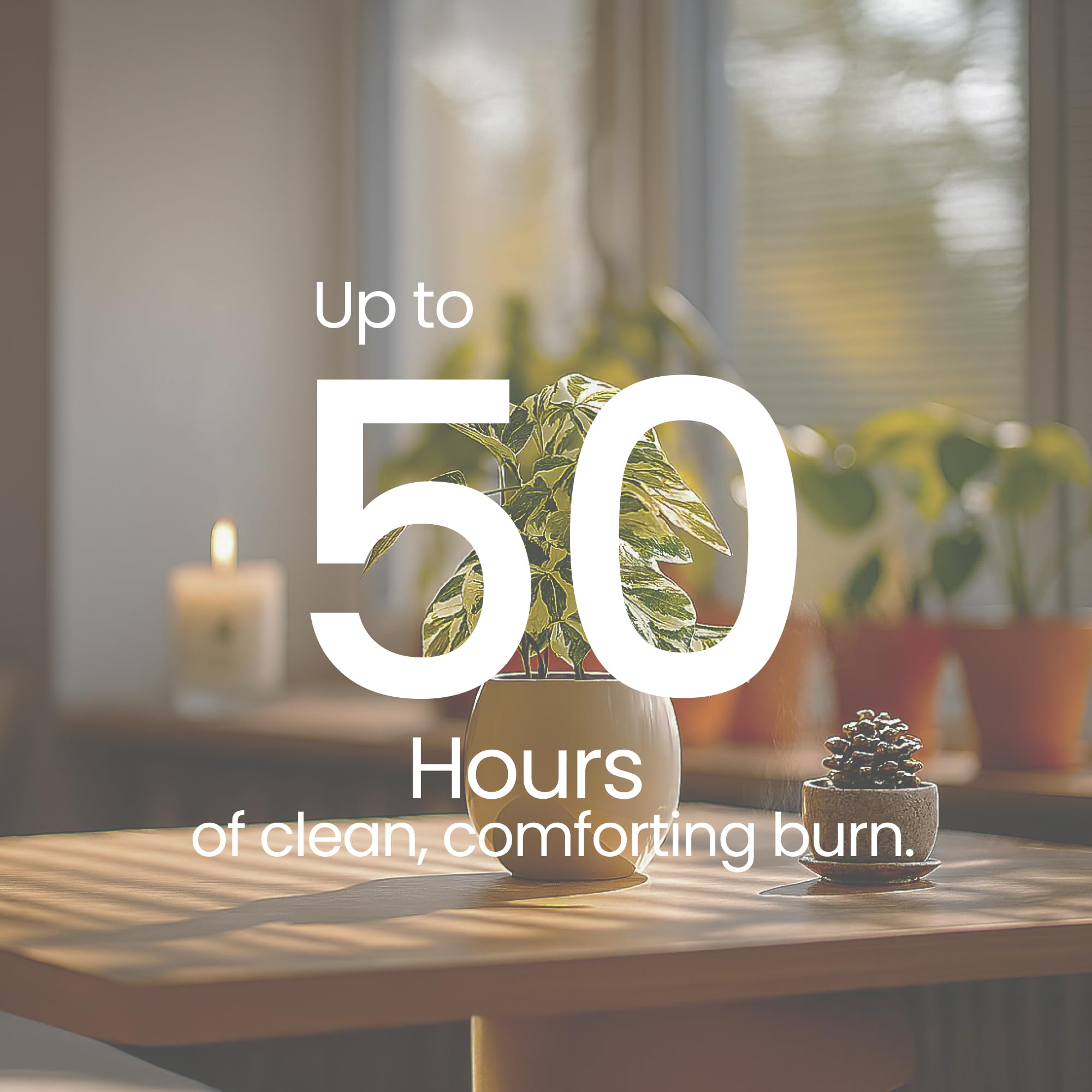 Natur IX long burn 50-hour candle for daily relaxation.