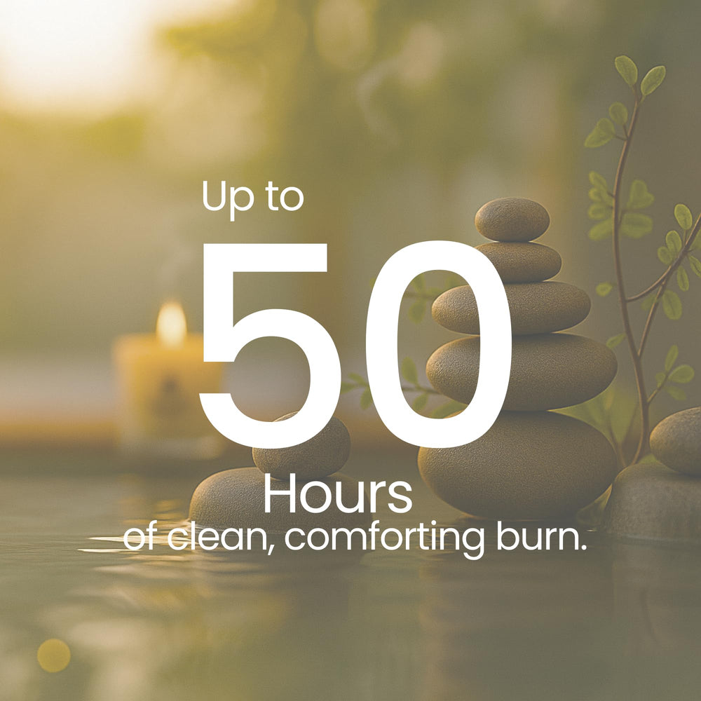 Natur IX natural soy wax ensures clean burn with minimal soot.
