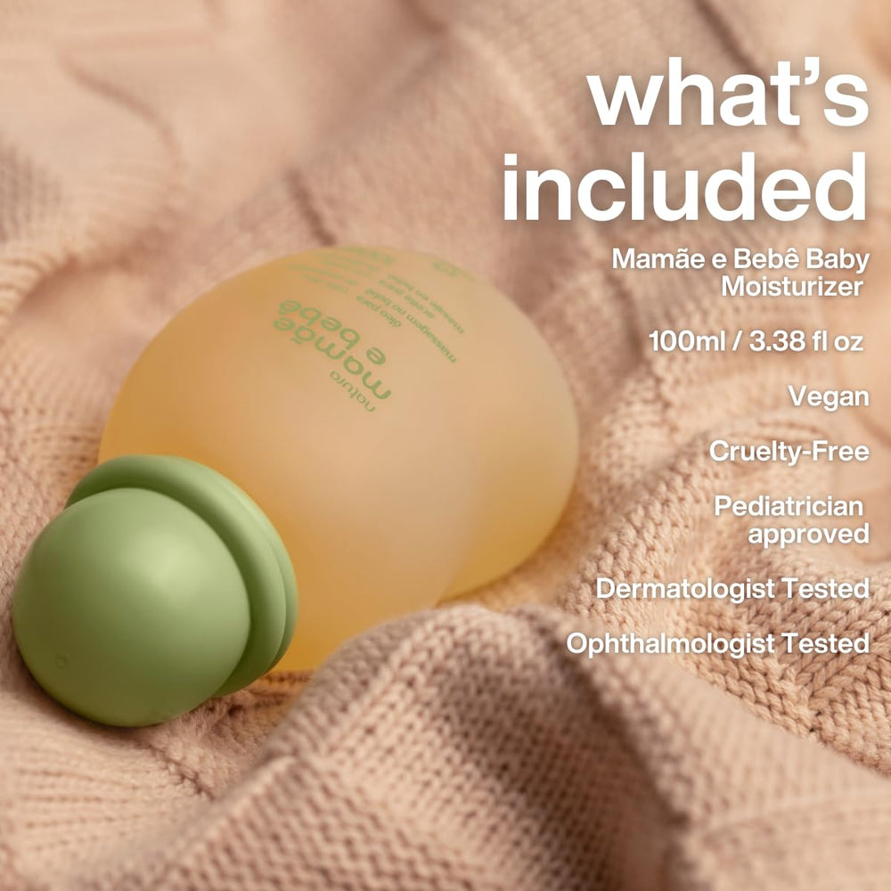 Natura Baby Massage Oil pediatrician-approved badge shown for gentle care.