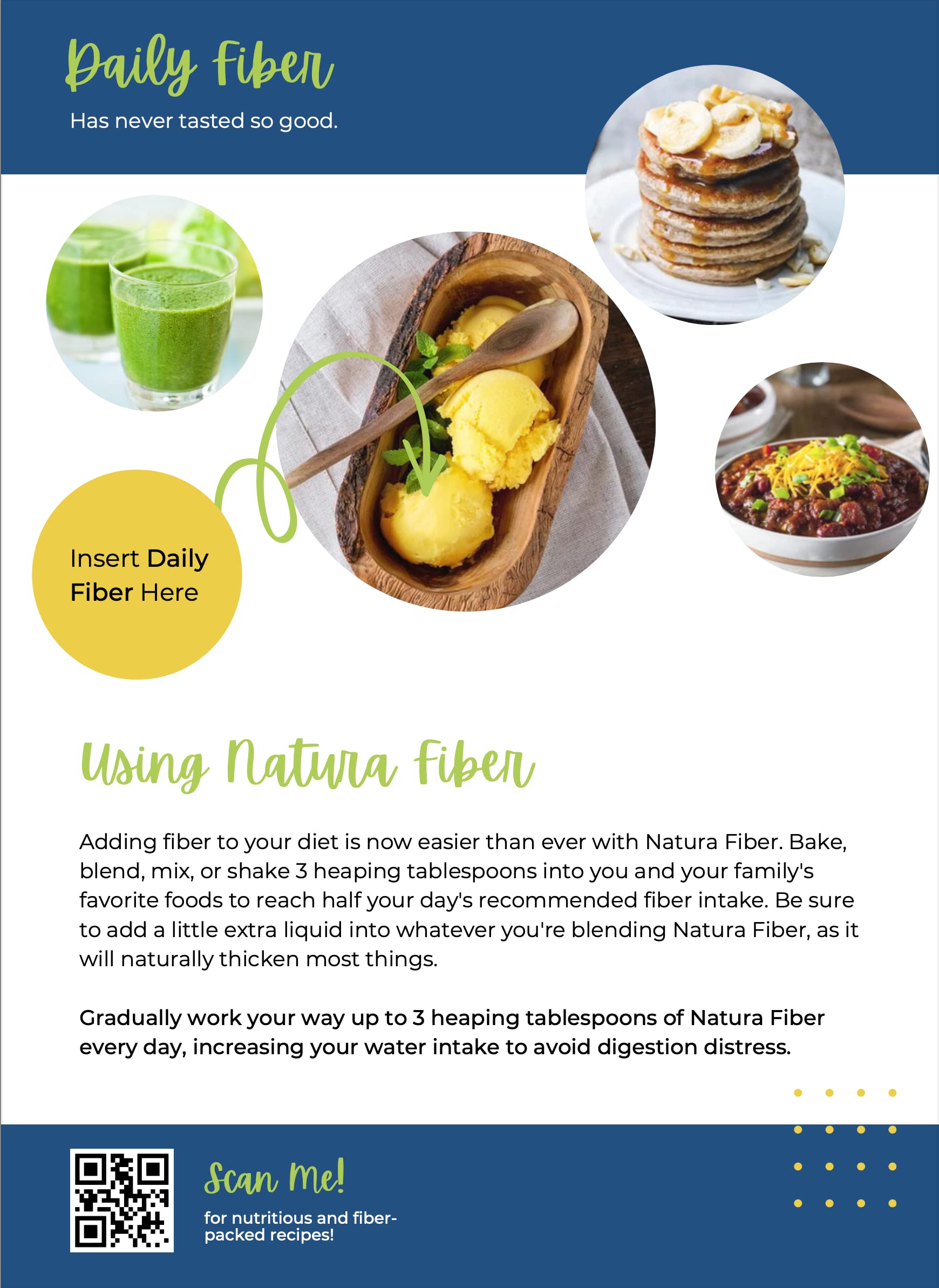 Natura Fiber burdock root component underscoring whole-food sourcing