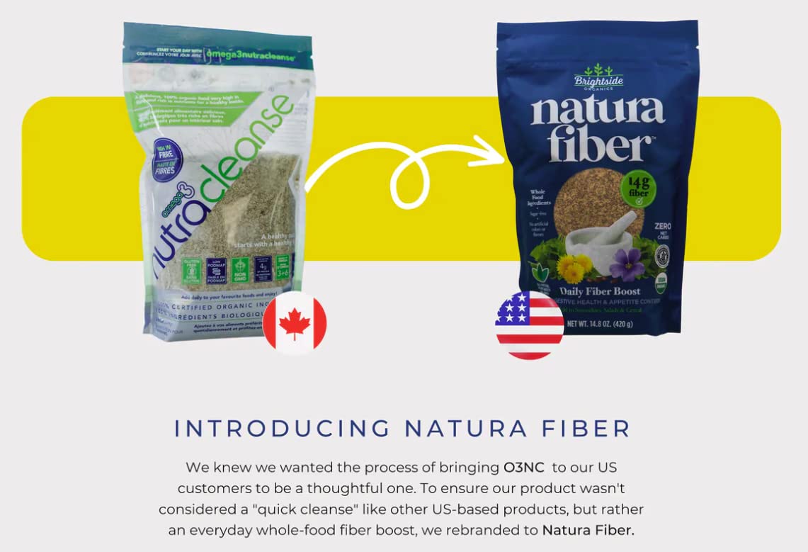 Natura Fiber nutrition panel hints keto, gluten-free, and carb-conscious benefits
